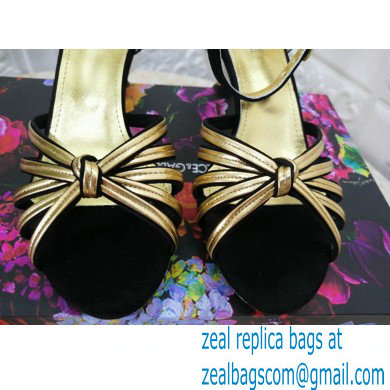 Dolce  &  Gabbana Spherical Acrylic Heel 6.5cm Suede Sandals Black 2021